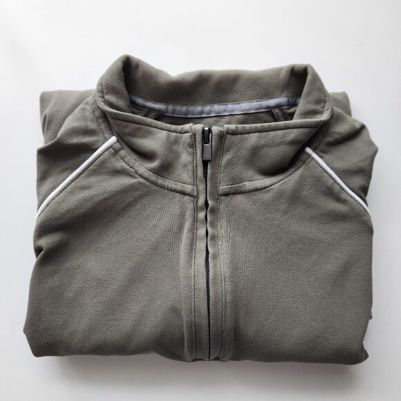 Van Heusen Mens Olive Green 1/4 Zip Pullover Sweatshirt M Regular Fit EUC - Picture 8 of 9